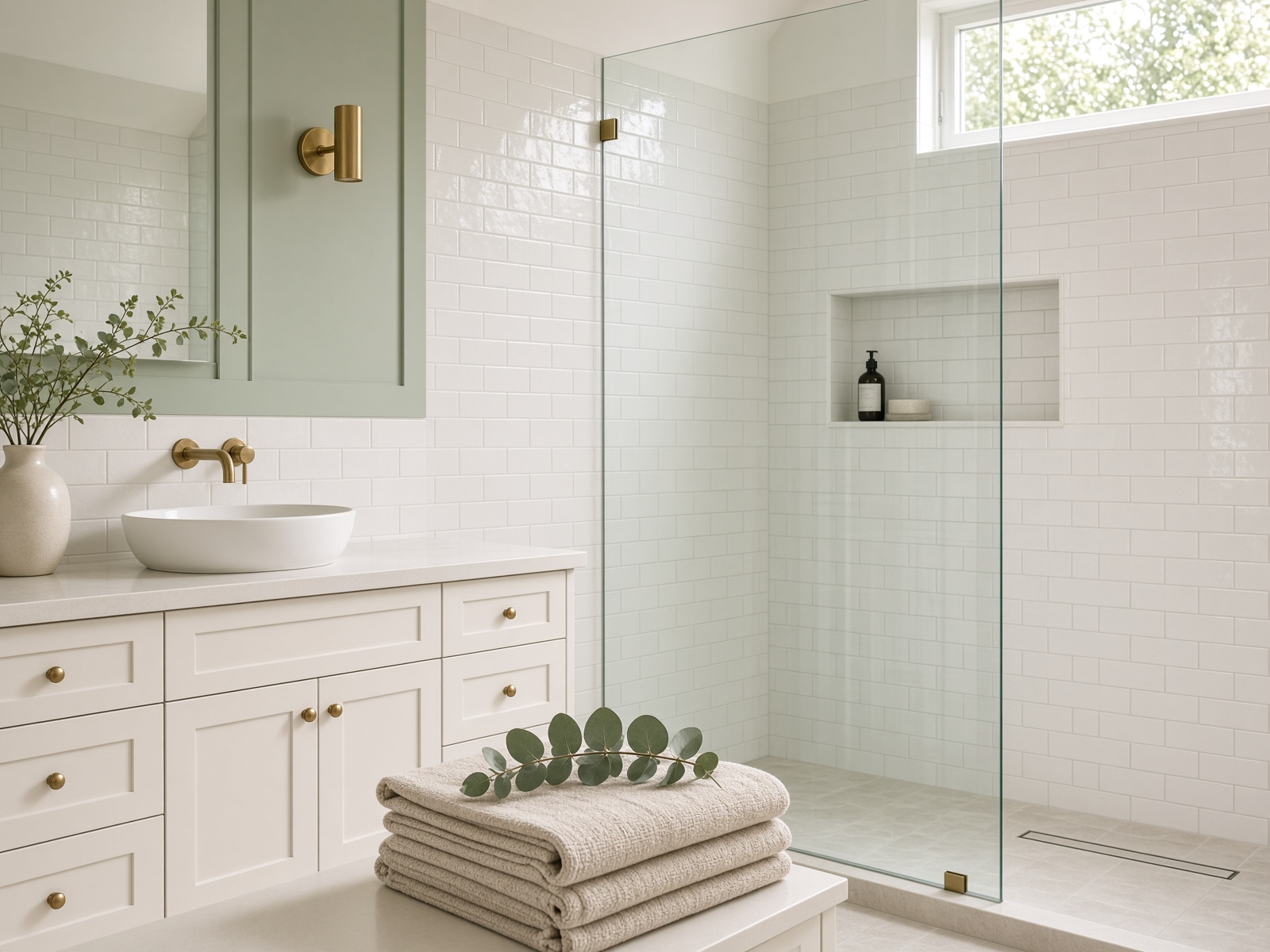 A spa-like bathroom after a deep clean