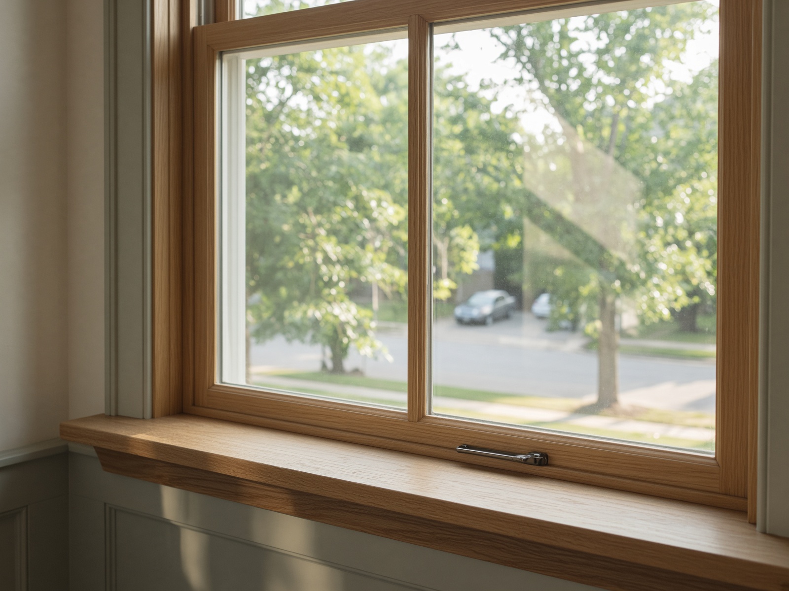 Streak-free window glass in a craftsman home